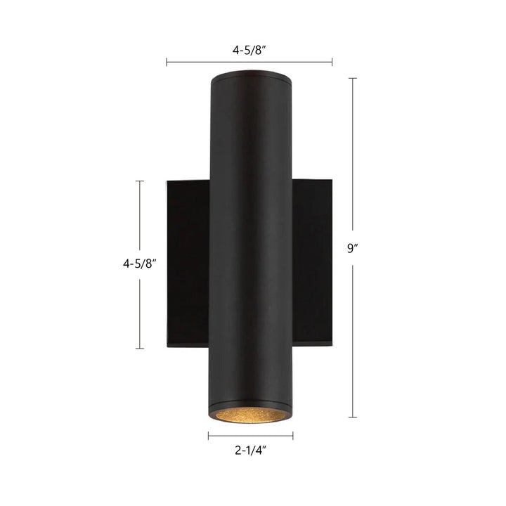 Kuzco Canada - LD2-UD09W14-3036-BK-UNV-010 - LED Wall Sconce - Lorna - Black