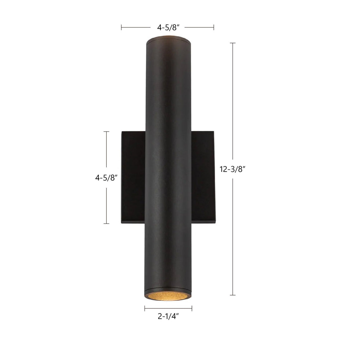 Kuzco Canada - LD2-UD12W20-3036-BK-UNV-010 - LED Wall Sconce - Lorna - Black