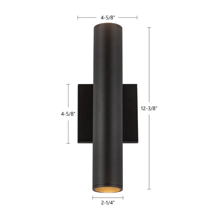 Kuzco Canada - LD2-UD12W20-3036-BK-UNV-010 - LED Wall Sconce - Lorna - Black