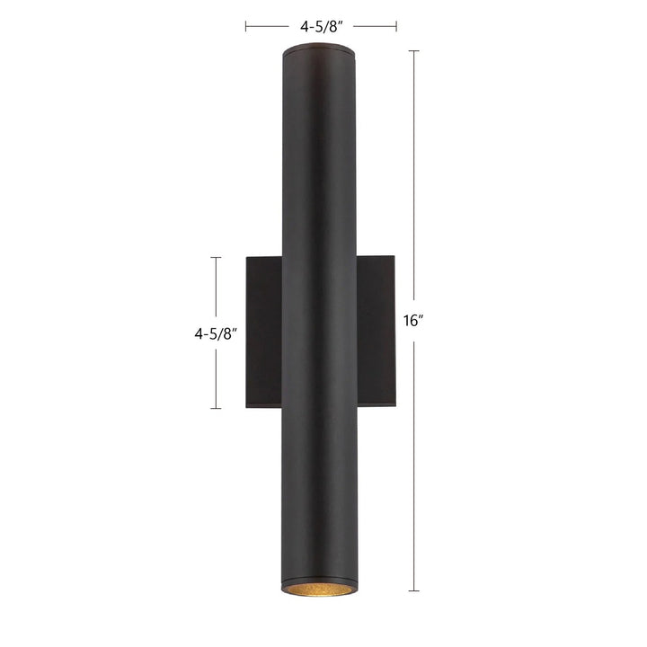 Kuzco Canada - LD2-UD16W24-3036-BK-UNV-010 - LED Wall Sconce - Lorna - Black