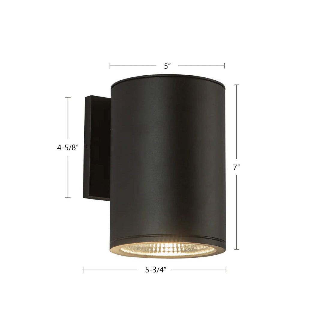 Kuzco Canada - EW265107-BK - LED Outdoor Wall Sconce - Nordic - Black