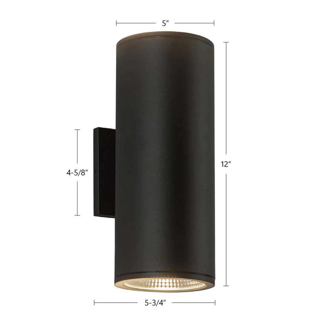 Kuzco Canada - EW265212-BK - LED Outdoor Wall Sconce - Nordic - Black