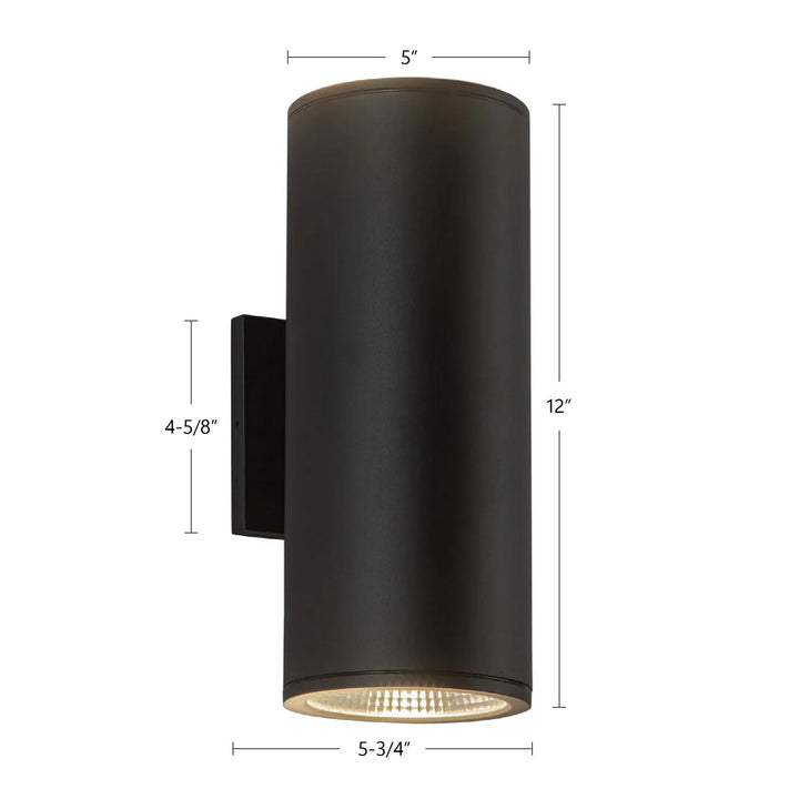 Kuzco Canada - EW265212-BK - LED Outdoor Wall Sconce - Nordic - Black