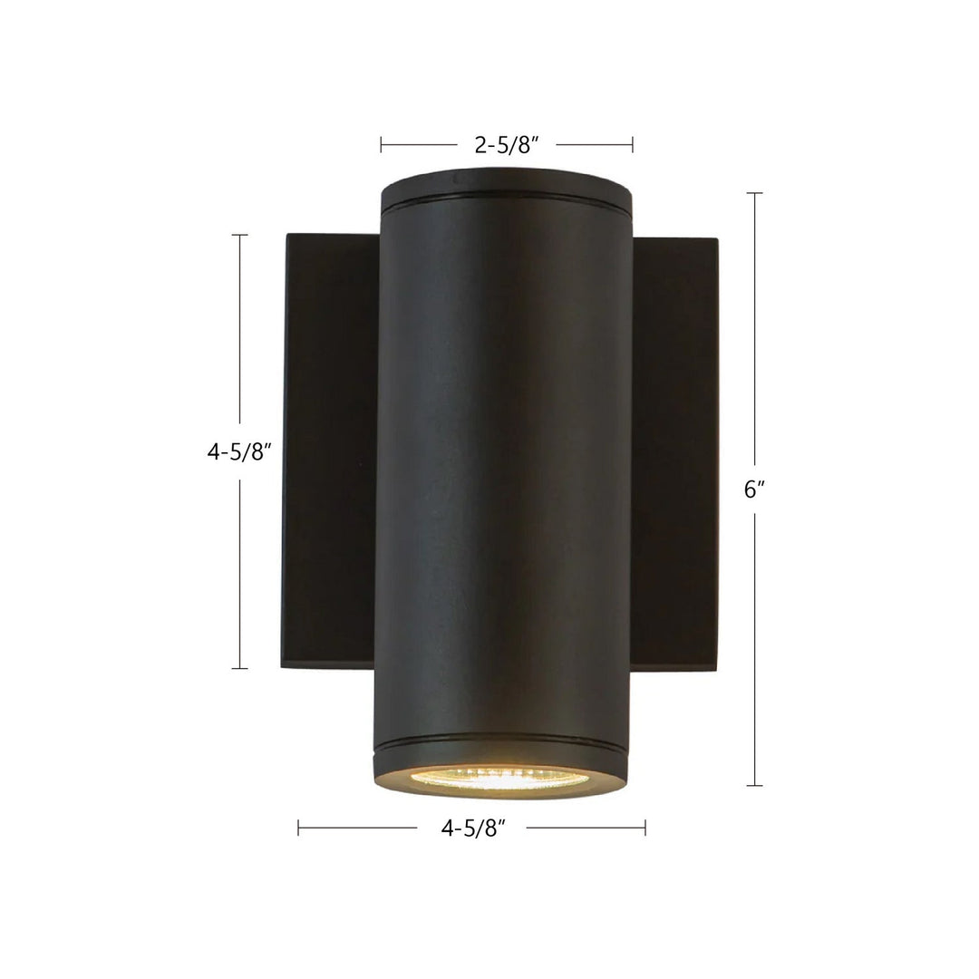 Kuzco Canada - EW262106-BK - LED Outdoor Wall Sconce - Nordic - Black