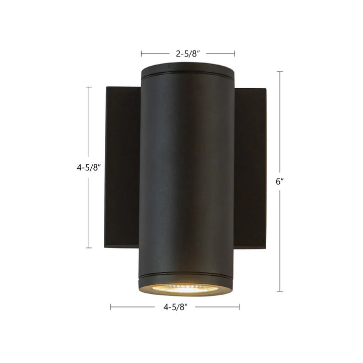 Kuzco Canada - EW262106-BK - LED Outdoor Wall Sconce - Nordic - Black