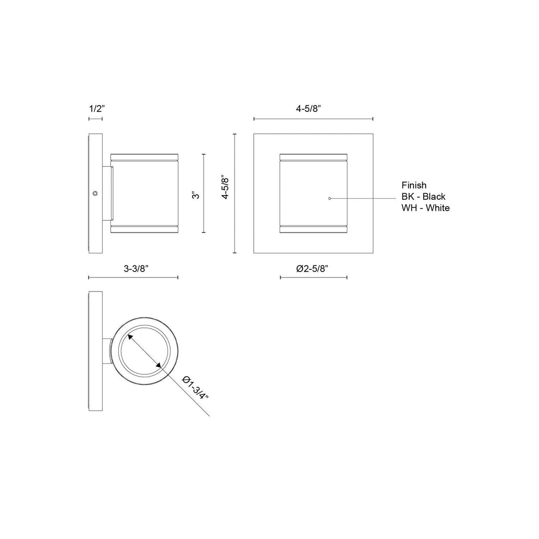 Kuzco Canada - EW262103-WH - LED Outdoor Wall Sconce - Nordic - White