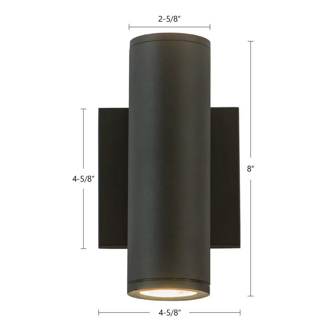 Kuzco Canada - EW262208-BK - LED Outdoor Wall Sconce - Nordic - Black