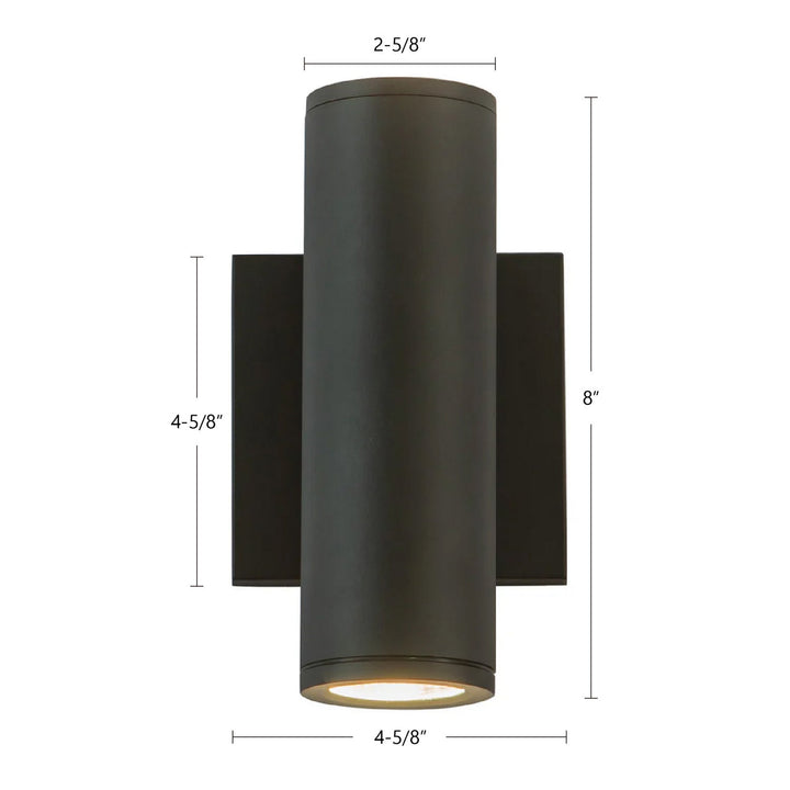 Kuzco Canada - EW262208-BK - LED Outdoor Wall Sconce - Nordic - Black