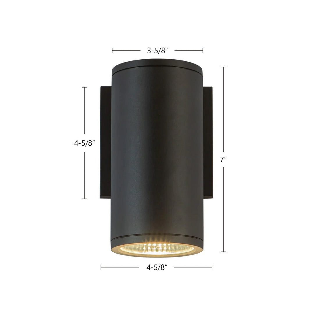 Kuzco Canada - EW264107-BK - LED Outdoor Wall Sconce - Nordic - Black