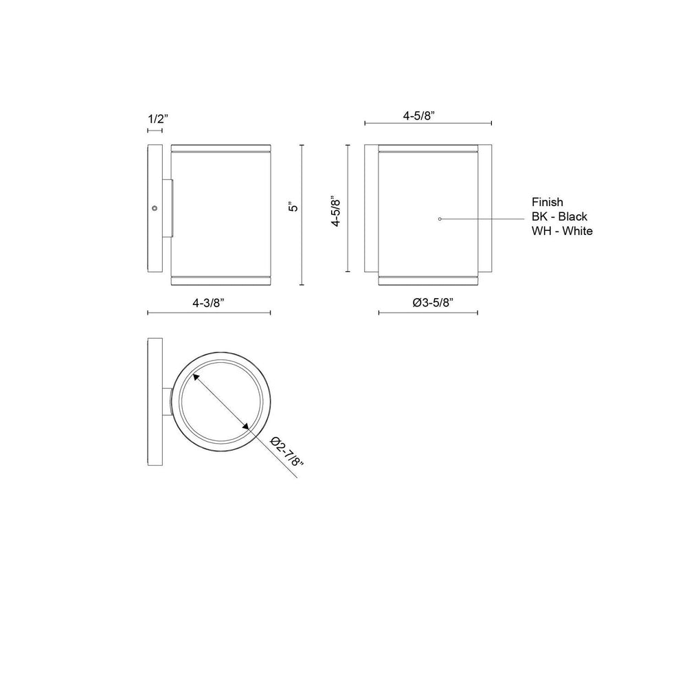Kuzco Canada - EW264105-WH - LED Outdoor Wall Sconce - Nordic - White