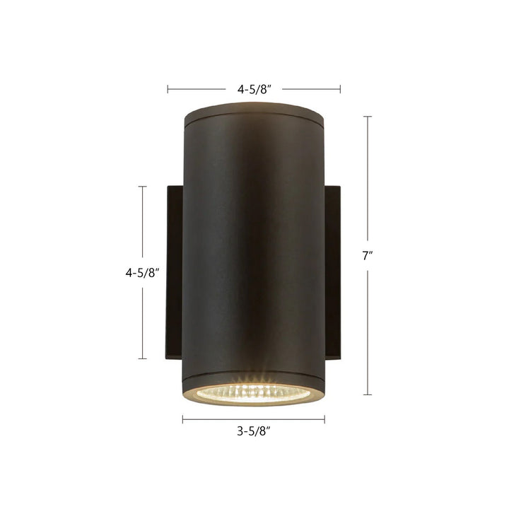 Kuzco Canada - EW264207-BK - LED Outdoor Wall Sconce - Nordic - Black