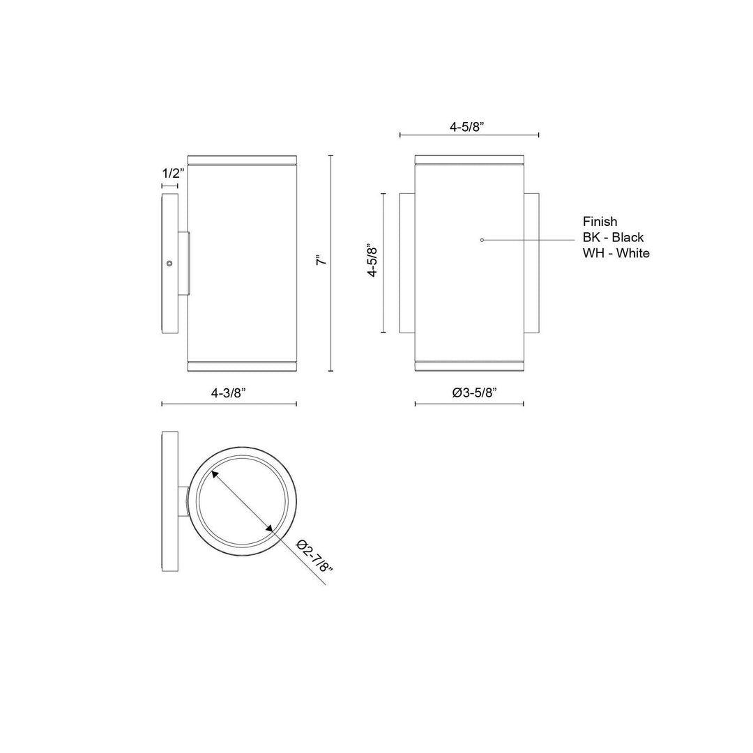 Kuzco Canada - EW264207-WH - LED Outdoor Wall Sconce - Nordic - White