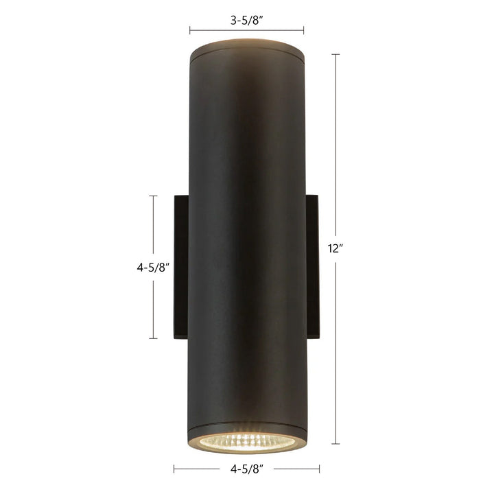 Kuzco Canada - EW264212-BK - LED Outdoor Wall Sconce - Nordic - Black