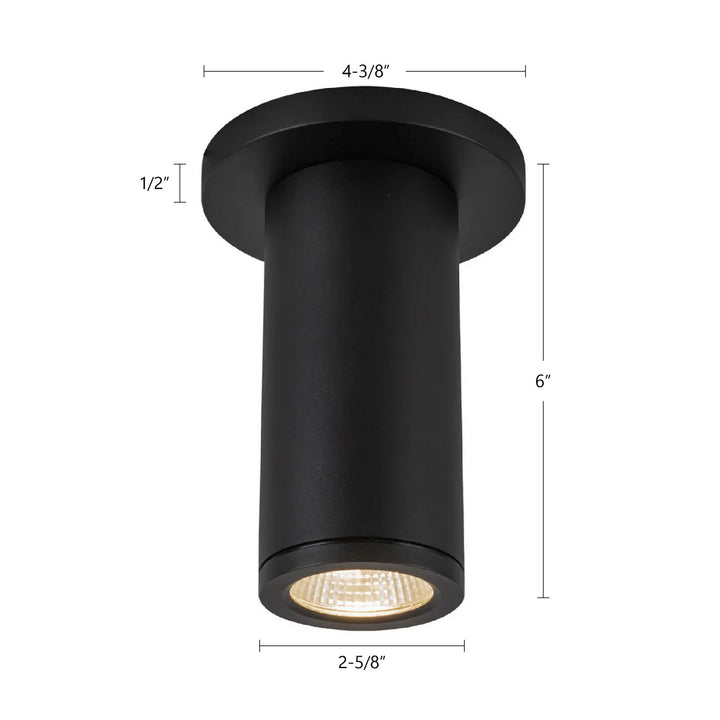 Kuzco Canada - EC262106-BK - LED Outdoor Ceiling Mount - Nordic - Black