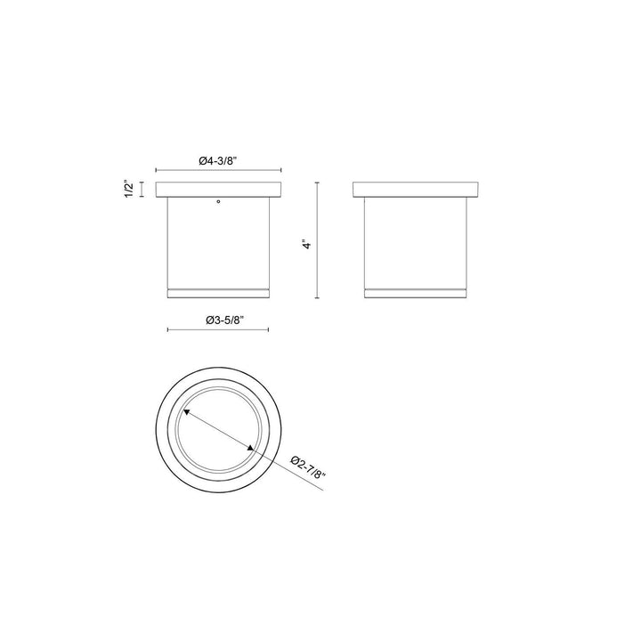 Kuzco Canada - EC264104-BK - LED Outdoor Ceiling Mount - Nordic - Black