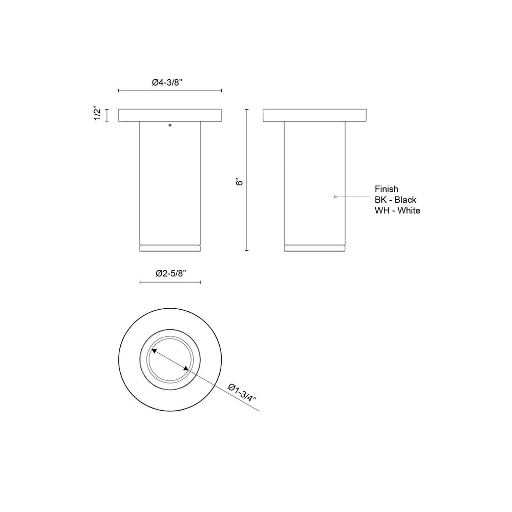 Kuzco Canada - EC262106-WH - LED Outdoor Ceiling Mount - Nordic - White