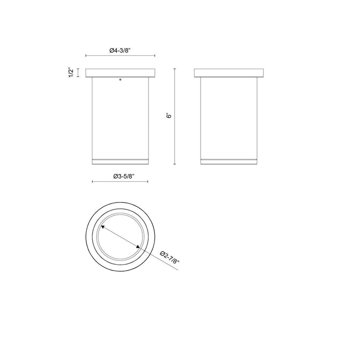 Kuzco Canada - EC264106-BK - LED Outdoor Ceiling Mount - Nordic - Black