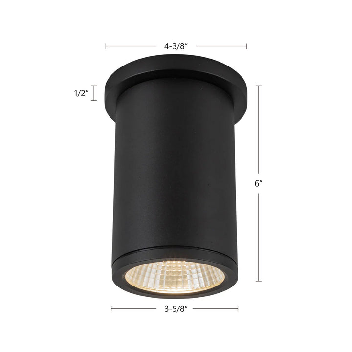 Kuzco Canada - EC264106-BK - LED Outdoor Ceiling Mount - Nordic - Black