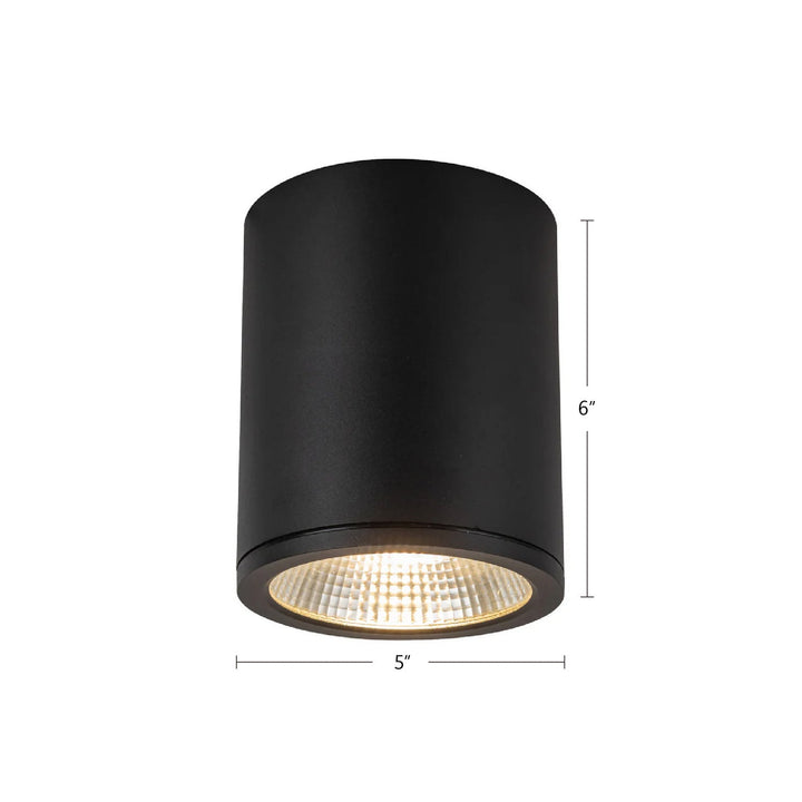 Kuzco Canada - EC265106-BK - LED Outdoor Ceiling Mount - Nordic - Black