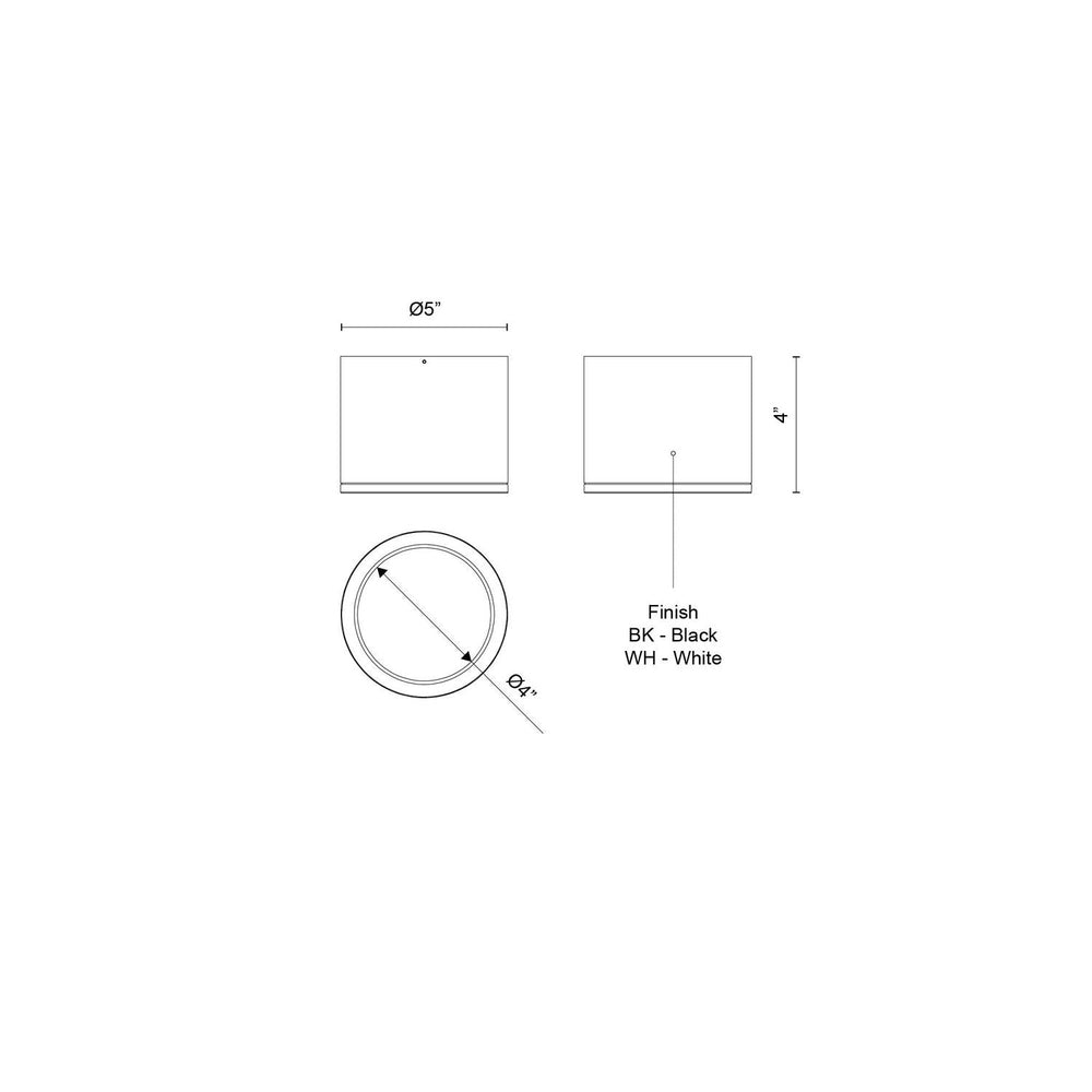 Kuzco Canada - EC265104-WH - LED Outdoor Ceiling Mount - Nordic - White