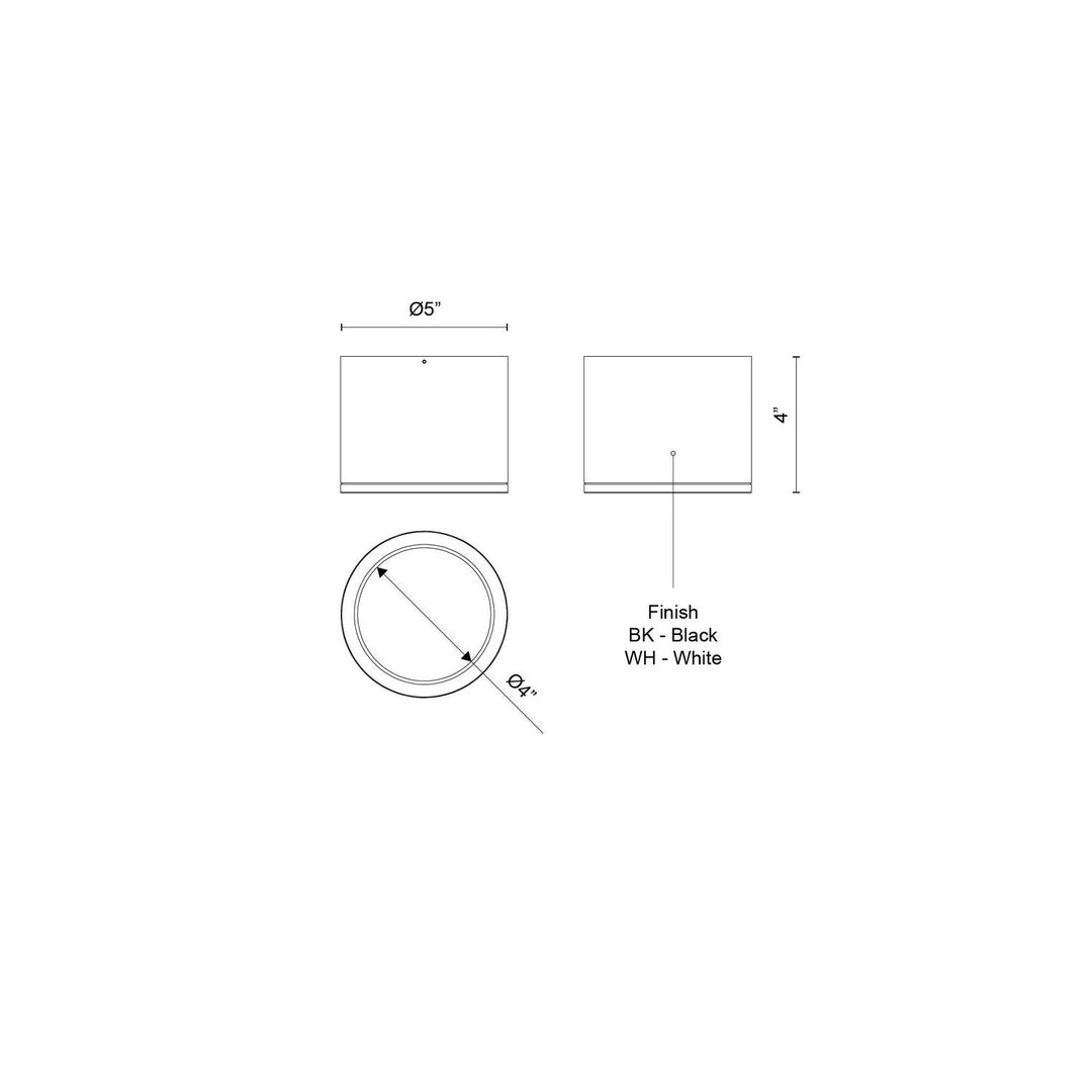 Kuzco Canada - EC265104-WH - LED Outdoor Ceiling Mount - Nordic - White