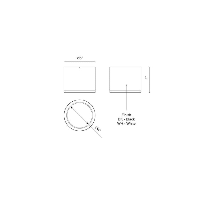 Kuzco Canada - EC265104-WH - LED Outdoor Ceiling Mount - Nordic - White