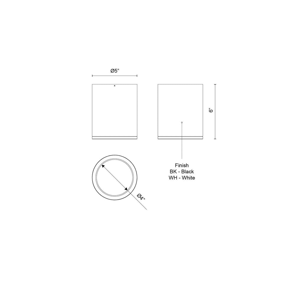 Kuzco Canada - EC265106-WH - LED Outdoor Ceiling Mount - Nordic - White