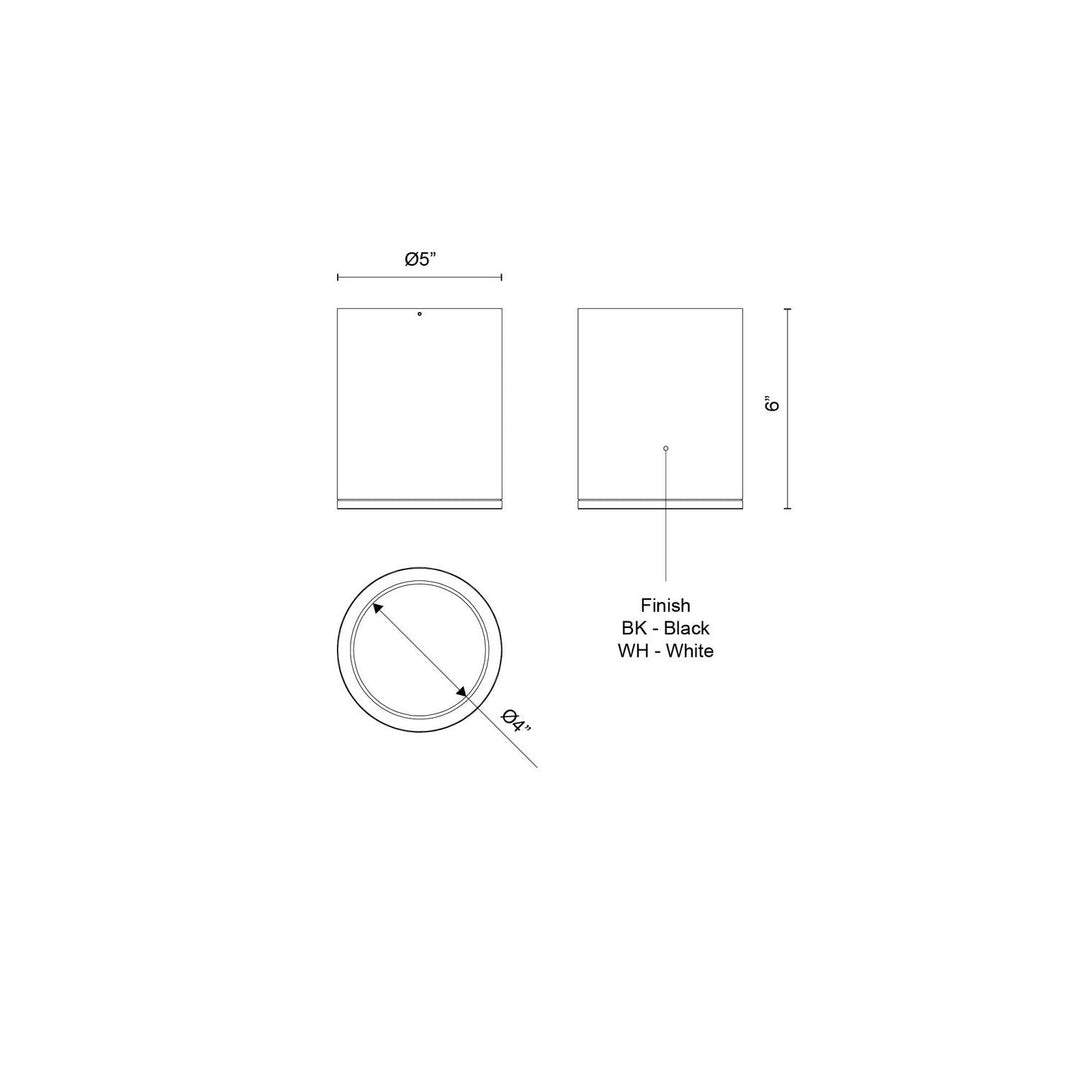 Kuzco Canada - EC265106-WH - LED Outdoor Ceiling Mount - Nordic - White