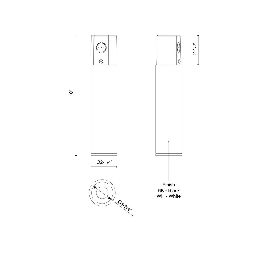 Kuzco Canada - LD2-CC08W10-3036-BK-UNV-010 - LED Ceiling Mount - Lorna - Black