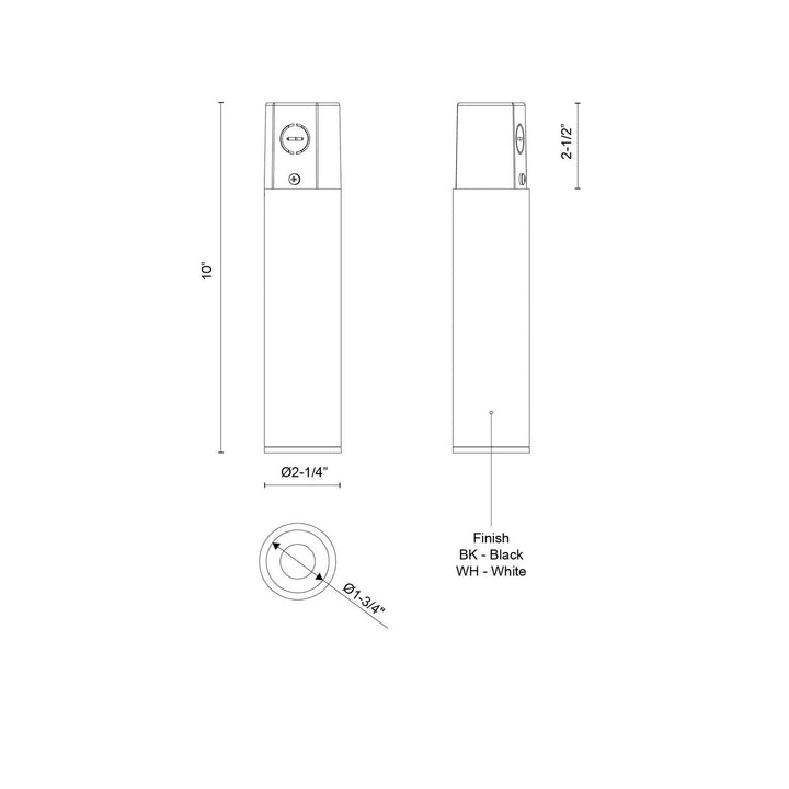 Kuzco Canada - LD2-CC08W10-3036-BK-UNV-010 - LED Ceiling Mount - Lorna - Black