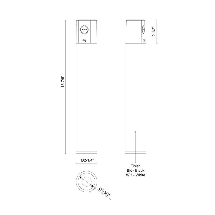 Kuzco Canada - LD2-CC12W12-3036-BK-UNV-010 - LED Ceiling Mount - Lorna - Black