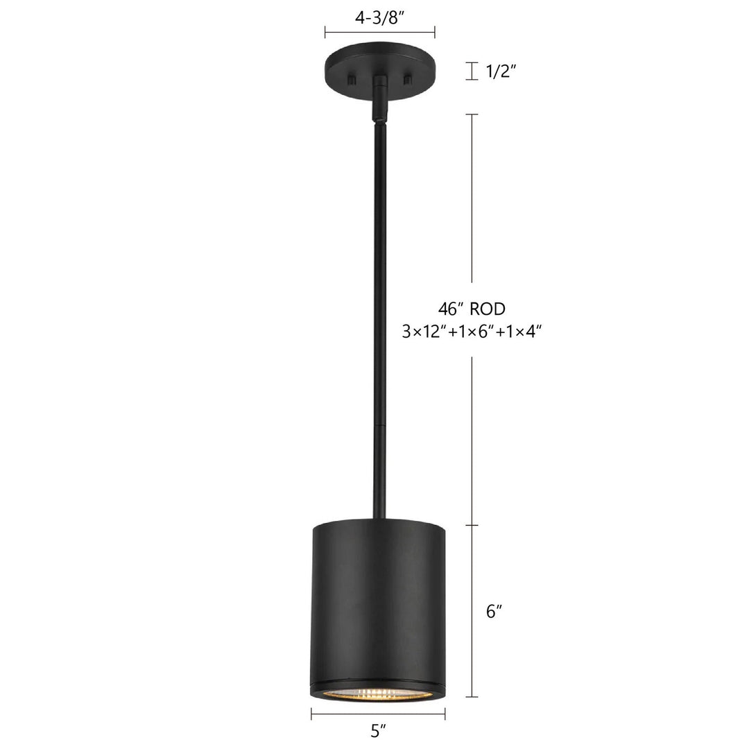 Kuzco Canada - EP265106-BK - LED Outdoor Pendant - Nordic - Black