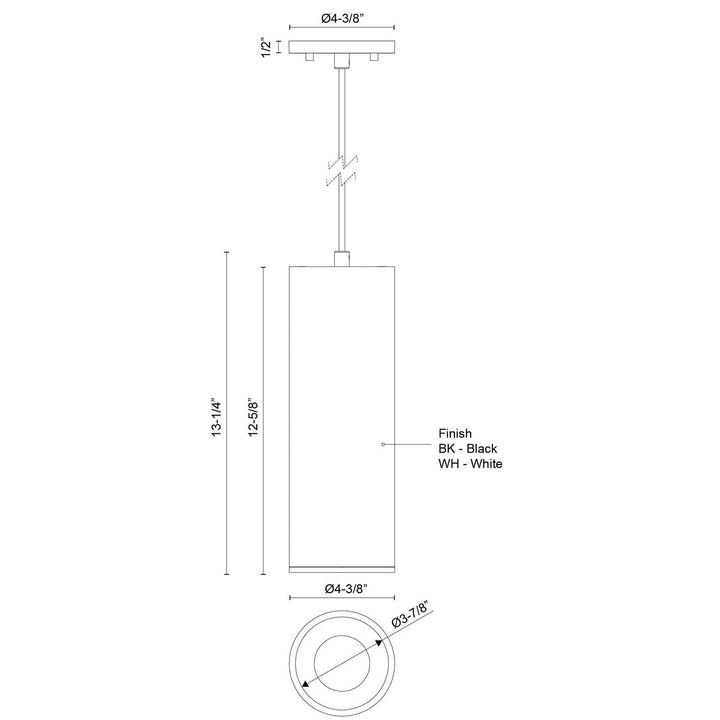 Kuzco Canada - LD4-PD12W24-3036-WH-UNV-010 - LED Pendant - Lorna - White