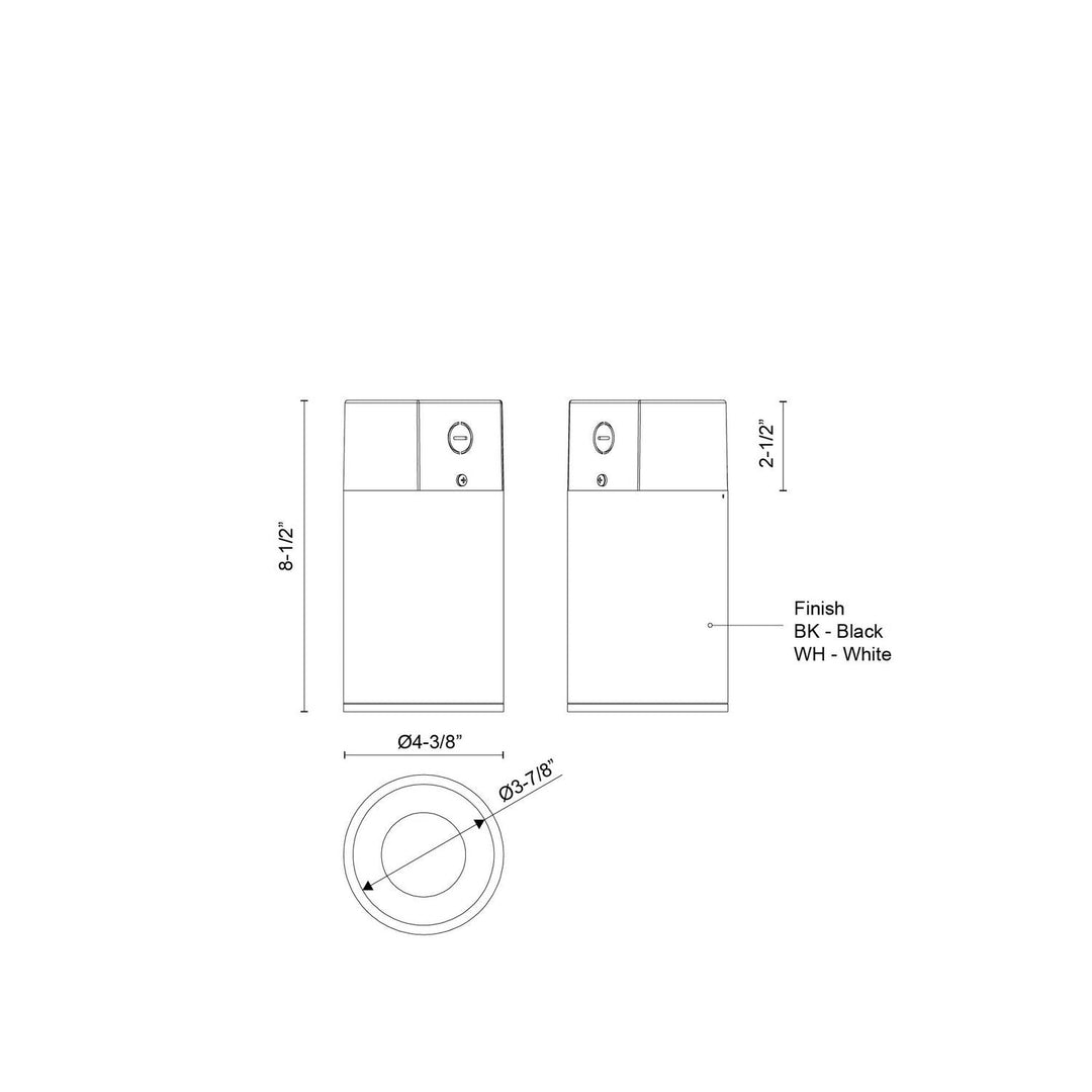 Kuzco Canada - LD4-CC06W18-3036-BK-UNV-010 - LED Ceiling Mount - Lorna - Black