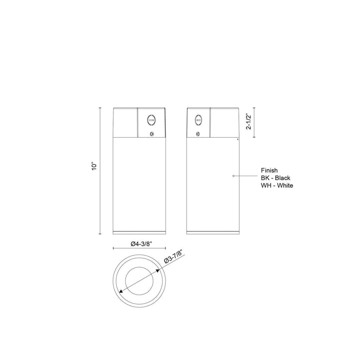 Kuzco Canada - LD4-CC08W20-3036-BK-UNV-010 - LED Ceiling Mount - Lorna - Black