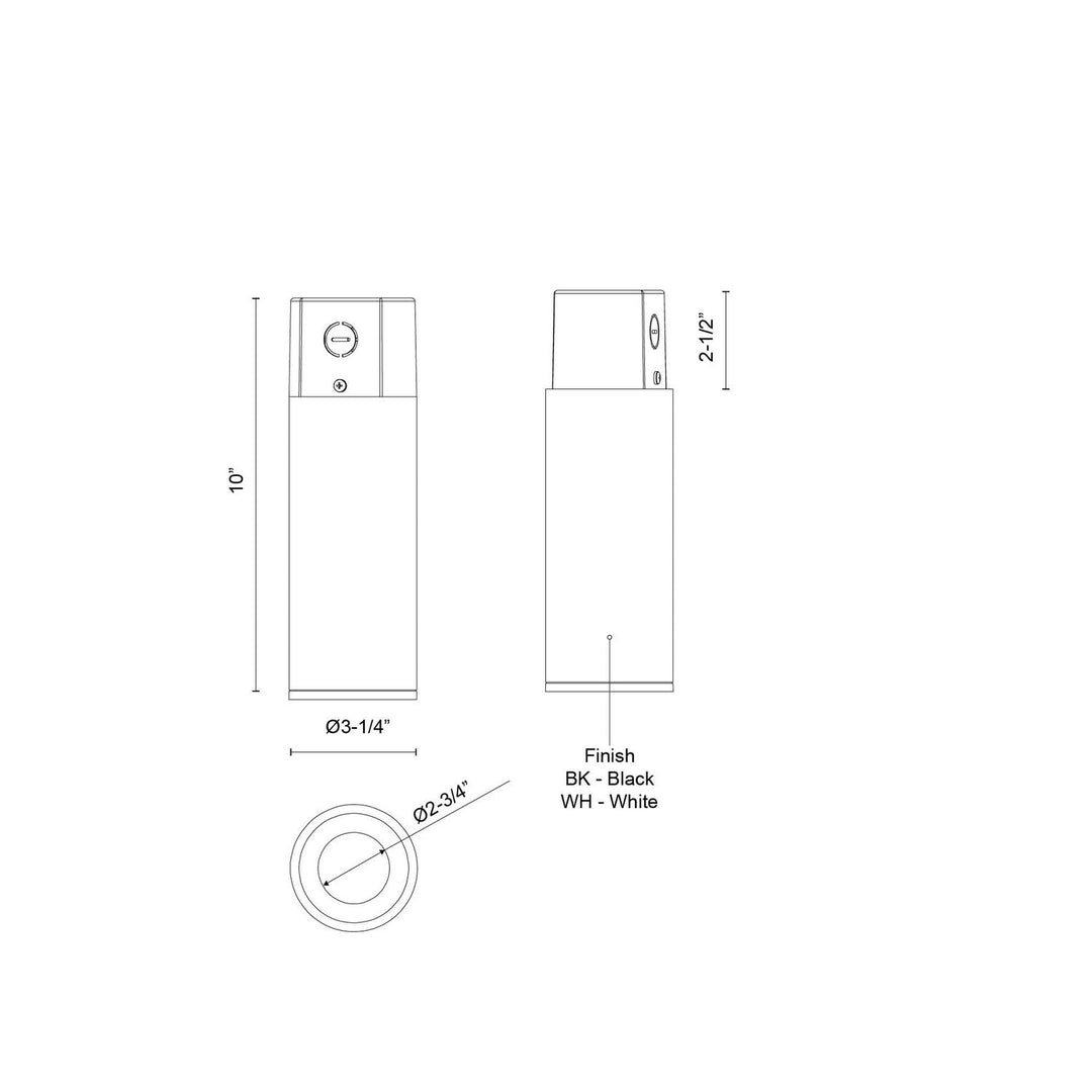 Kuzco Canada - LD3-CC08W14-3036-WH-UNV-010 - LED Ceiling Mount - Lorna - White