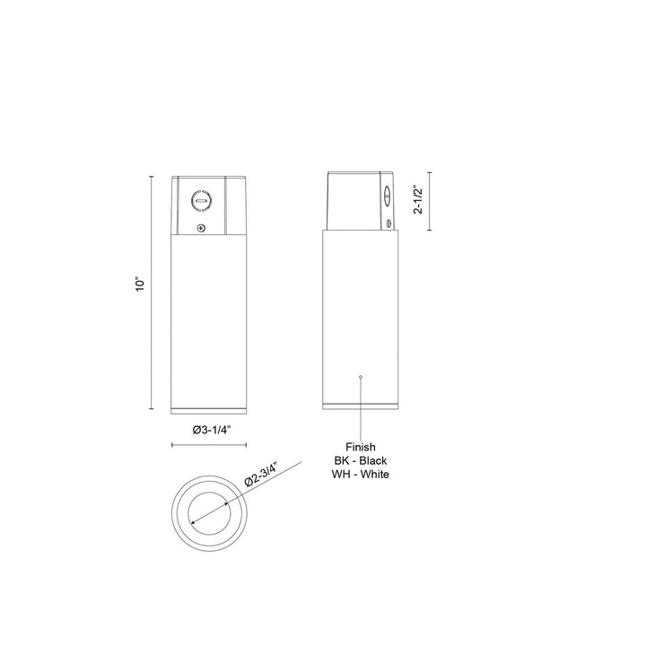Kuzco Canada - LD3-CC08W14-3036-WH-UNV-010 - LED Ceiling Mount - Lorna - White