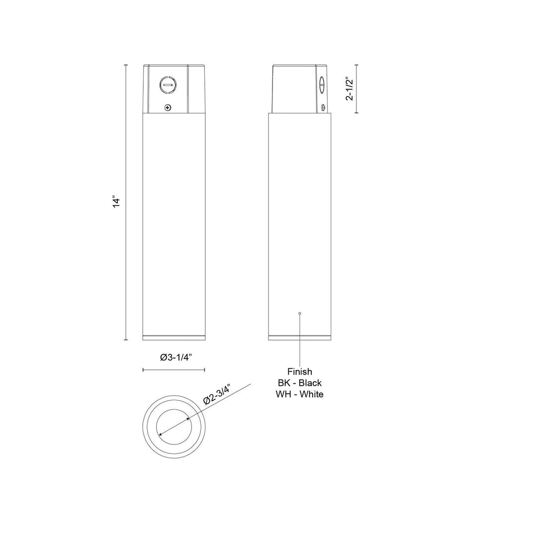 Kuzco Canada - LD3-CC12W18-3036-BK-UNV-010 - LED Ceiling Mount - Lorna - Black