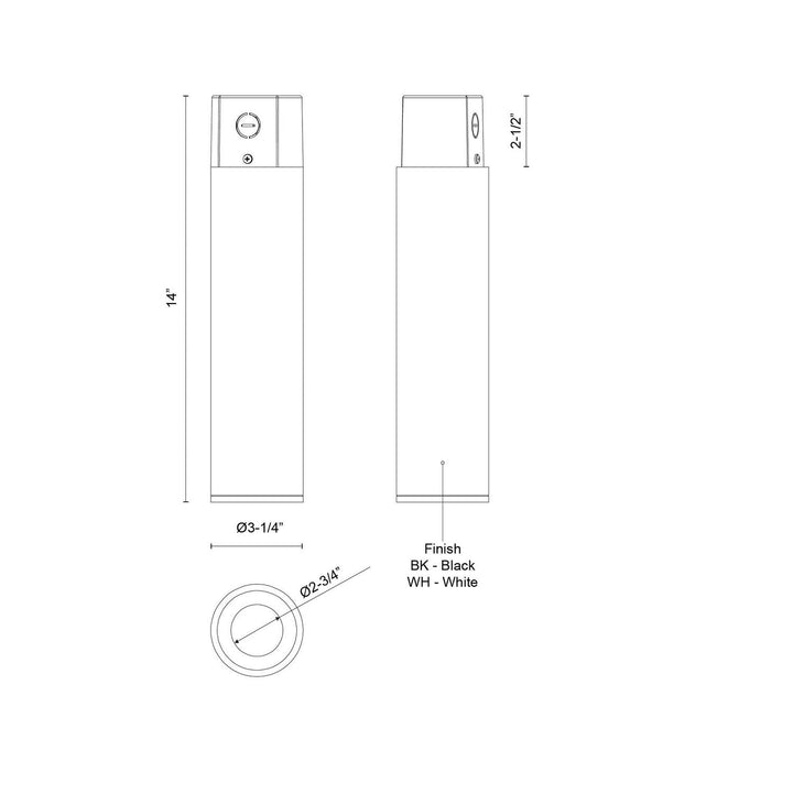 Kuzco Canada - LD3-CC12W18-3036-BK-UNV-010 - LED Ceiling Mount - Lorna - Black