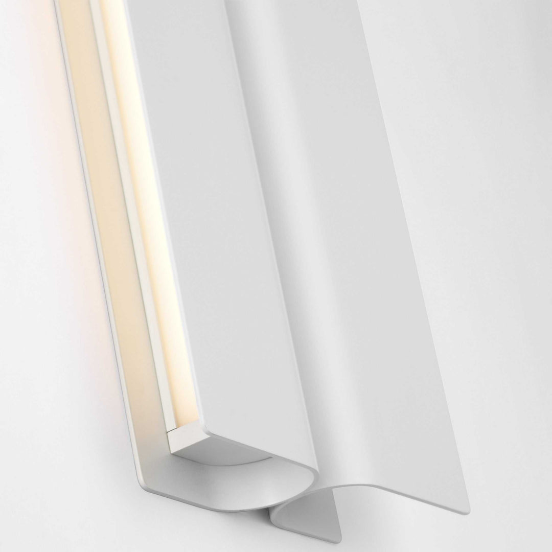 Cloak LED Vanity in Matte White Visual Comfort Modern