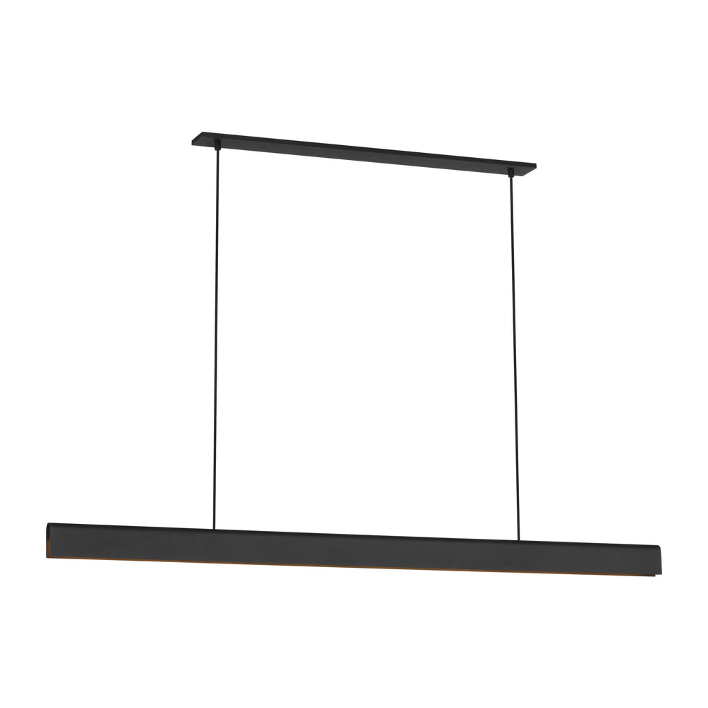Cloak LED Linear Chandelier in Nightshade Black Visual Comfort Modern