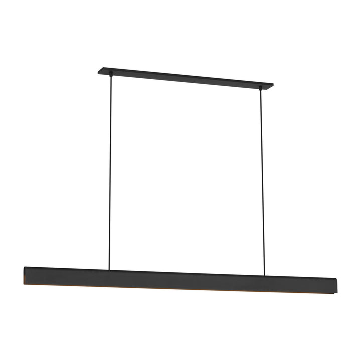 Cloak LED Linear Chandelier in Nightshade Black Visual Comfort Modern