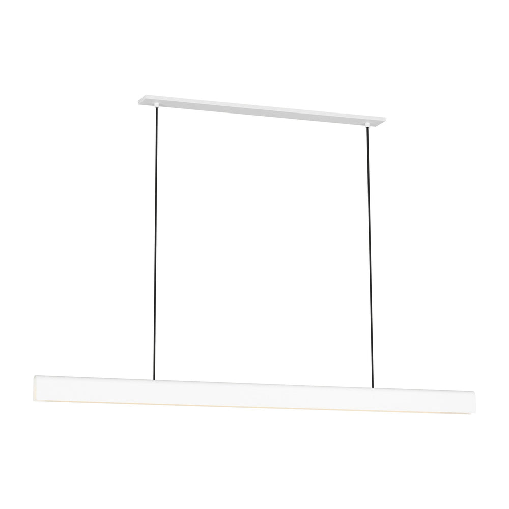 Cloak LED Linear Chandelier in Matte White Visual Comfort Modern
