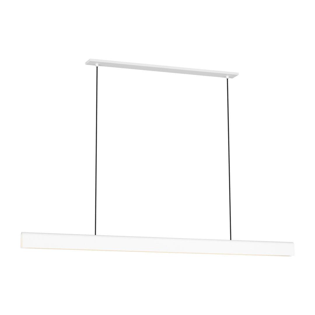 Cloak LED Linear Chandelier in Matte White Visual Comfort Modern