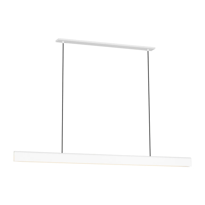 Cloak LED Linear Chandelier in Matte White Visual Comfort Modern