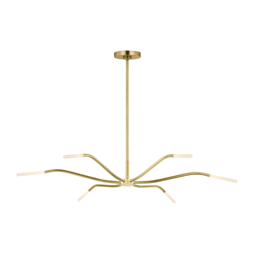 Lajos LED Chandelier in Hand-Rubbed Antique Brass Visual Comfort Modern
