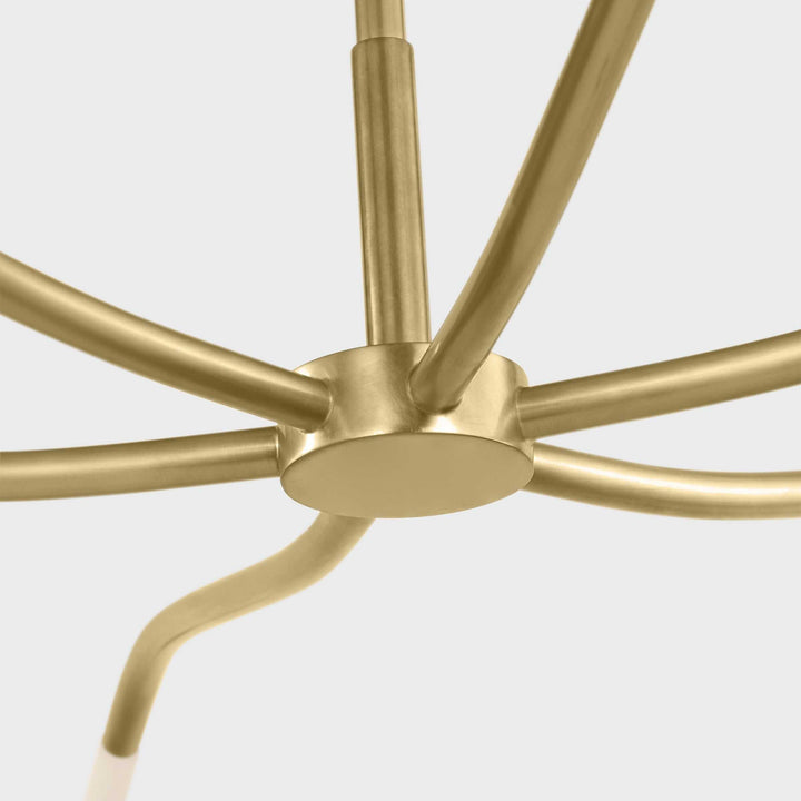 Lajos LED Chandelier in Hand-Rubbed Antique Brass Visual Comfort Modern