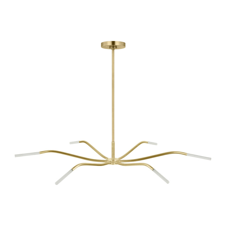 Lajos LED Chandelier in Hand-Rubbed Antique Brass Visual Comfort Modern