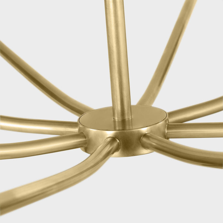 Lajos LED Chandelier in Hand-Rubbed Antique Brass Visual Comfort Modern