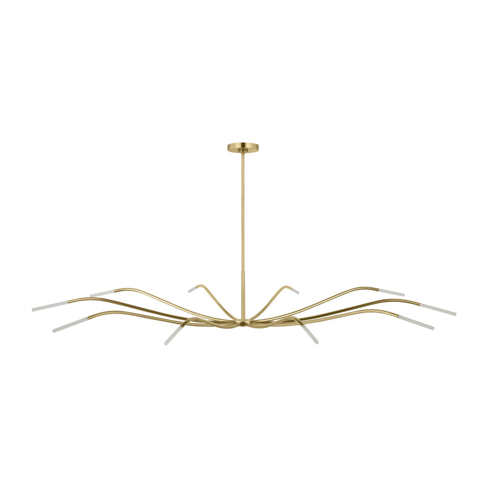Lajos LED Chandelier in Hand-Rubbed Antique Brass Visual Comfort Modern